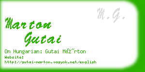 marton gutai business card